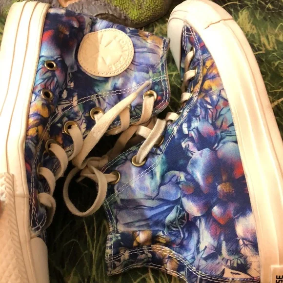Converse All Star High top Floral Print Size 7 - Picture 8 of 13